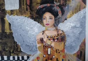 Praca plastyczna Leny - "Anioły Klimta".