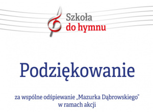 "Szkoła do hymnu"