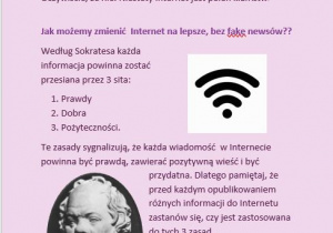 Plakat "Prawdziwy Internet".